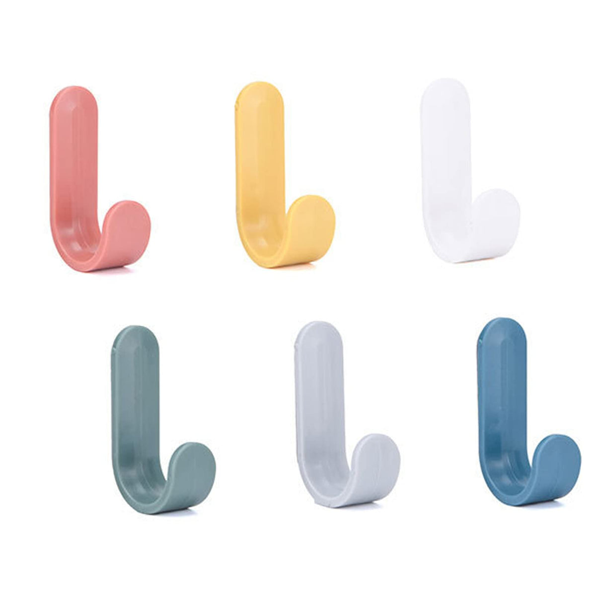 Ducige 12 Pack Adhesive Hooks Utility Wall Hooks Key Hooks for Wall Decorative Key Holder Rack Self Adhesive Wall Hooks for Towels, Hats, Shower, Kitchen, Living Room, Office