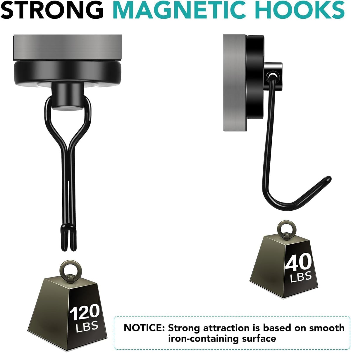 DIYMAG Magnetic Hooks,120LBS Heavy Duty 8 Pack 2026 Cruise Ship Essentials
