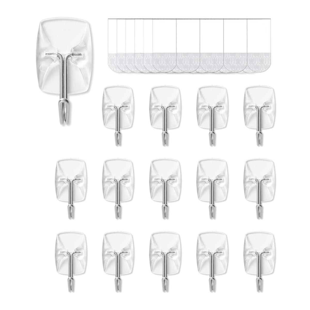 MOVELYST White Wall Hooks for Hanging, 32 Hooks+40 Strips, Value Pack (S)