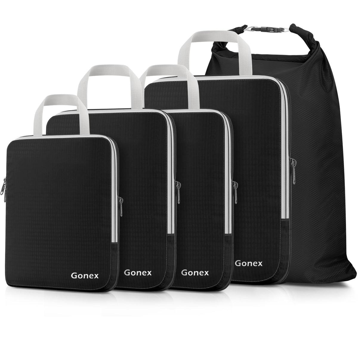 Gonex 10-Piece Compression Packing Cubes with Travel Organizer Set