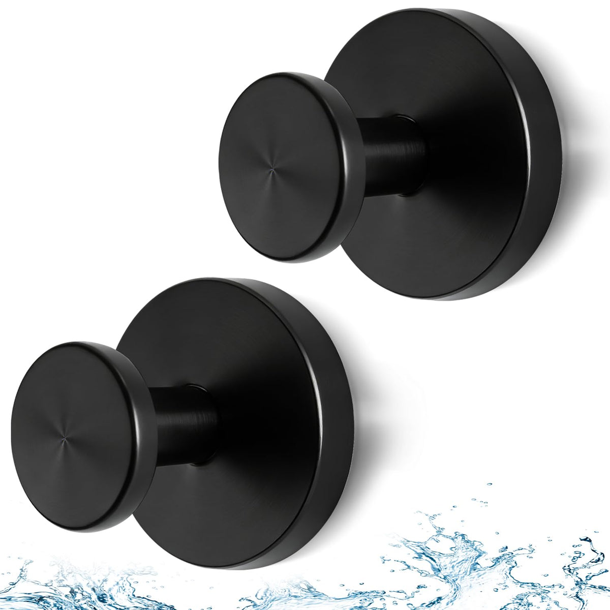 Suction Cup Hooks for Shower, Heavy Duty Stainless Steel, Silver 2 Pack