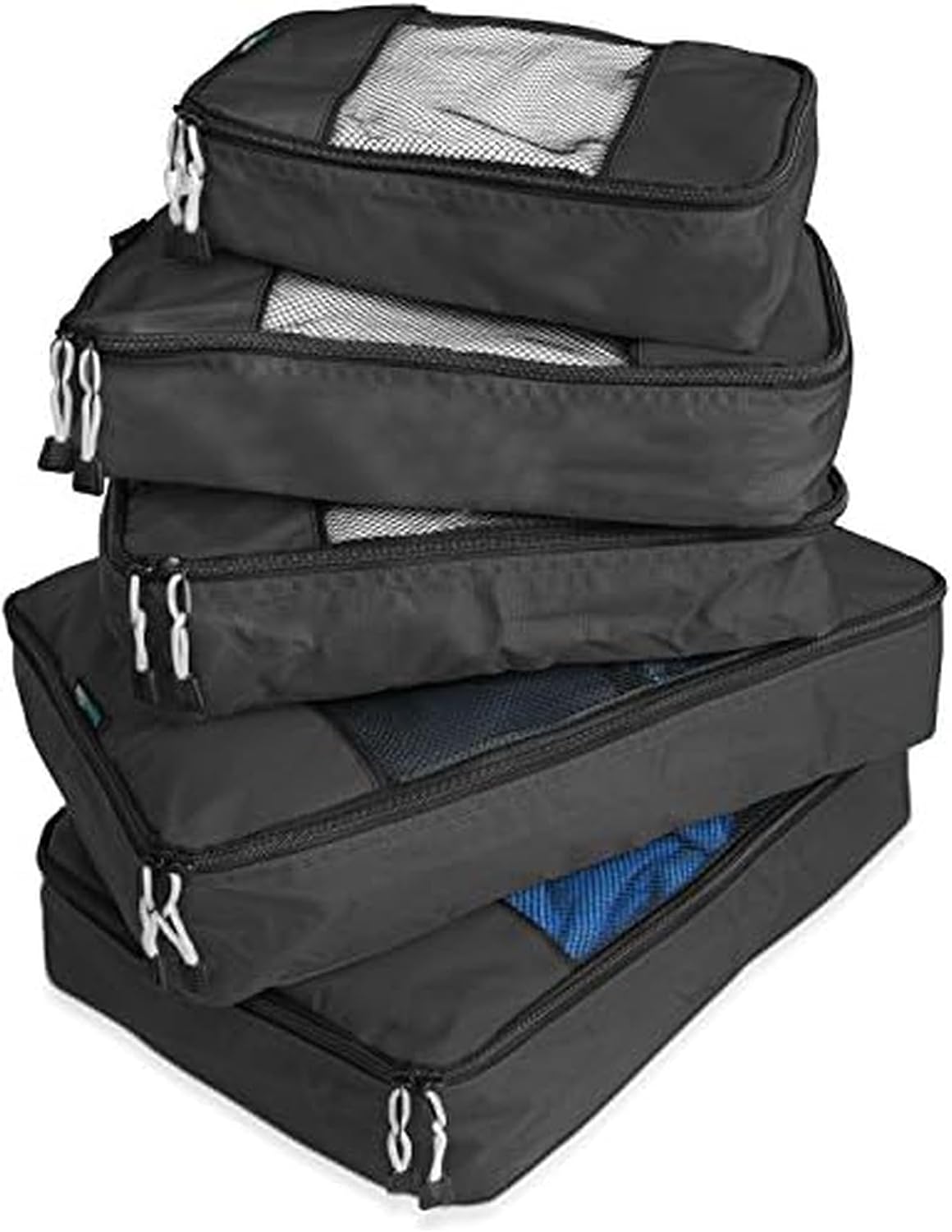 Travel Wise 5-Piece Packing Cubes Set Ripstop Nylon Pattern Design