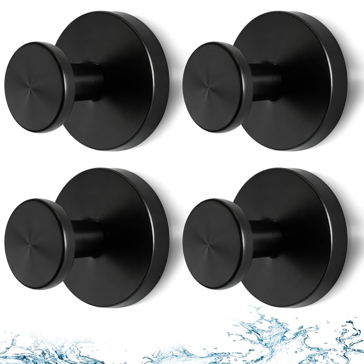 Suction Cup Hooks for Shower, Heavy Duty Stainless Steel, Silver 2 Pack