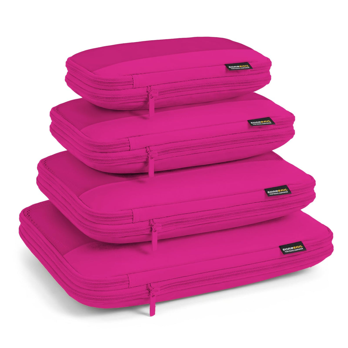 4 Piece Compression Packing Cubes for 3–7 Day Travel, Light Green
