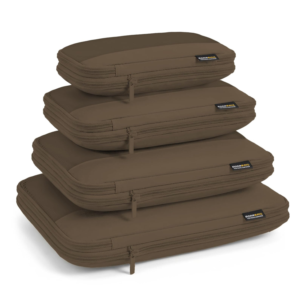 4 Piece Compression Packing Cubes for 3–7 Day Travel, Light Green