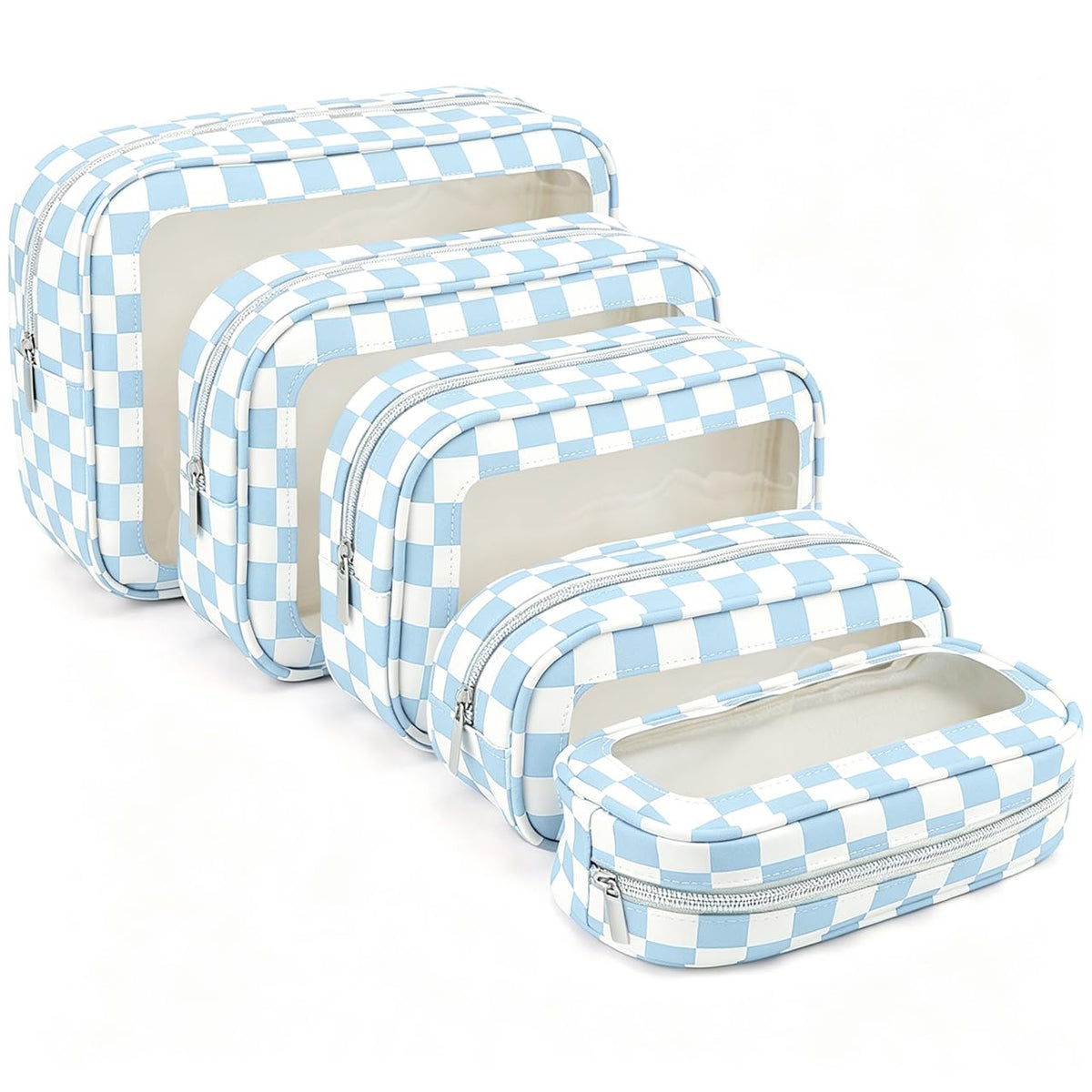 5PCS Diaper Bag Organizer Pouch Set,TSA Approved Toiletry Bag, Waterproof TPU Makeup Bag Set, Travel Organizer Bags for Women and Kids,Mothers Day Gifts