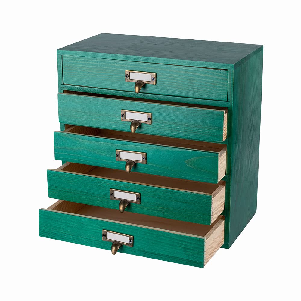 GoooodGIFT Wooden Drawers Large Wooden Box with Drawer, Black