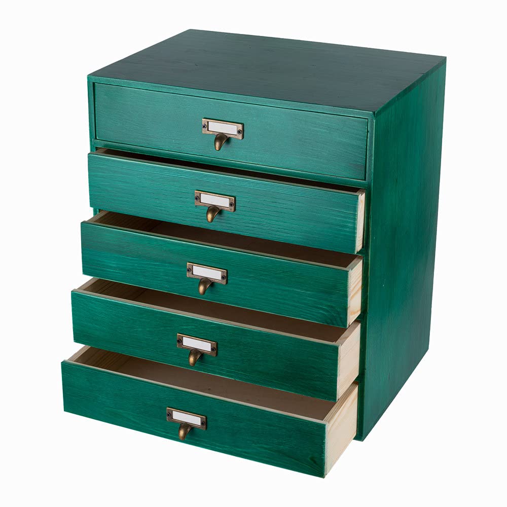 GoooodGIFT Wooden Drawers Large Wooden Box with Drawer, Black