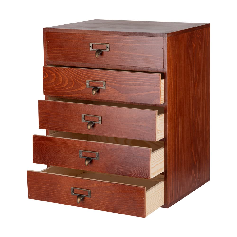 GoooodGIFT Wooden Drawers Large Wooden Box with Drawer, Black