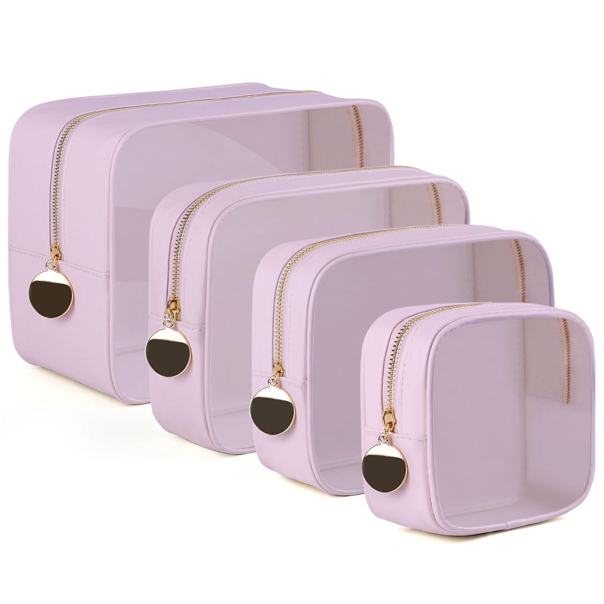 YOPCDJ 5PCS Diaper Bag Organizer Pouch Set, TSA Approved Toiletry Bag,Clear Waterproof TPU Makeup Bag Set Travel Organizer Bags for Women and Kids