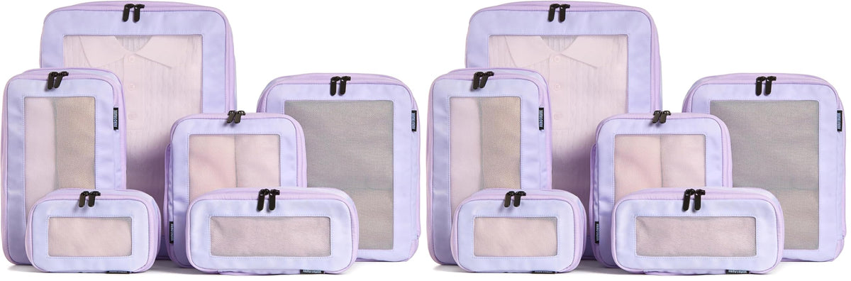 Aerotrunk Compression Packing Cubes for Travel, 6-Pack, Beige
