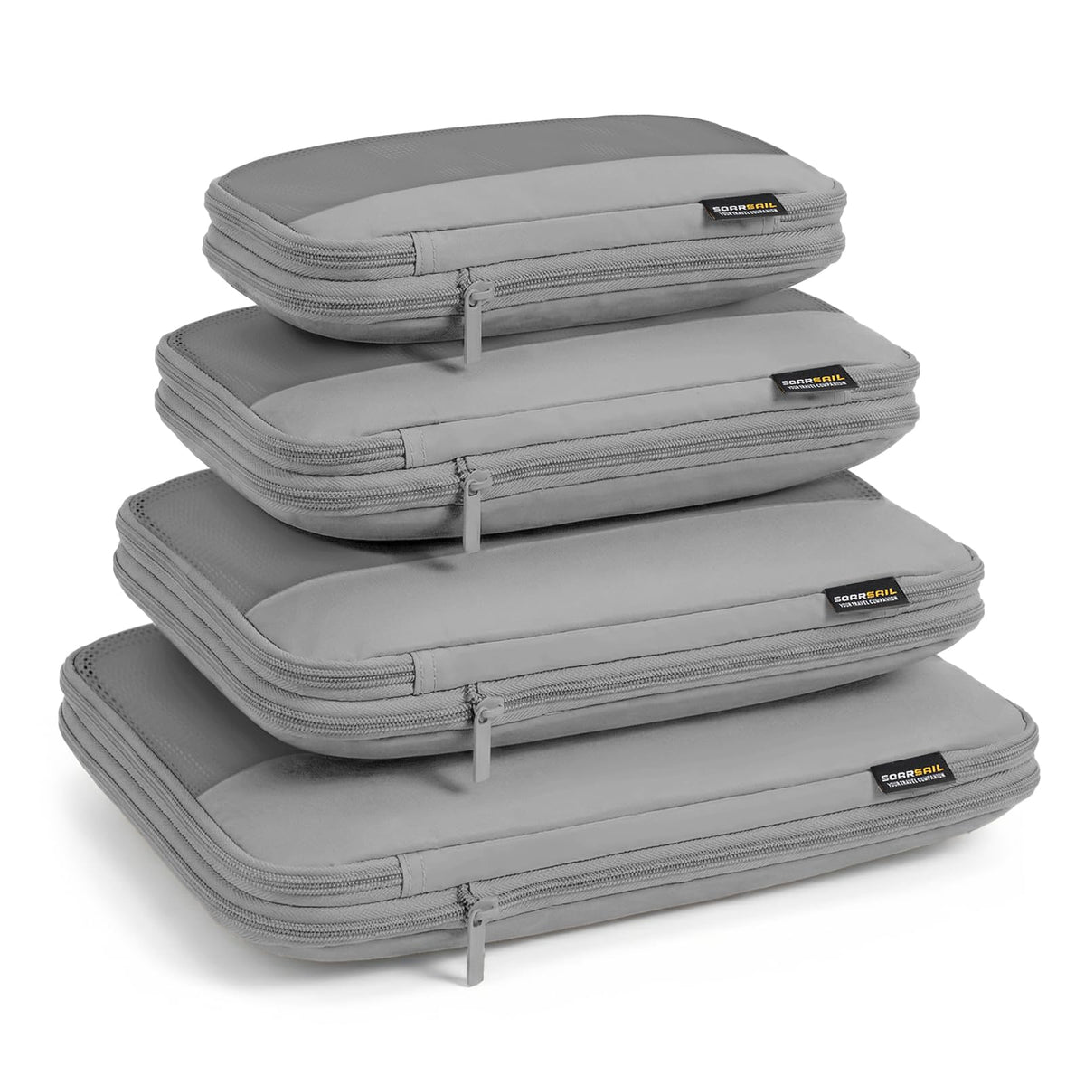 4 Piece Compression Packing Cubes for 3–7 Day Travel, Light Green