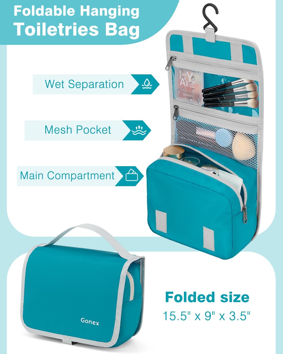 Gonex 10-Piece Compression Packing Cubes with Travel Organizer Set