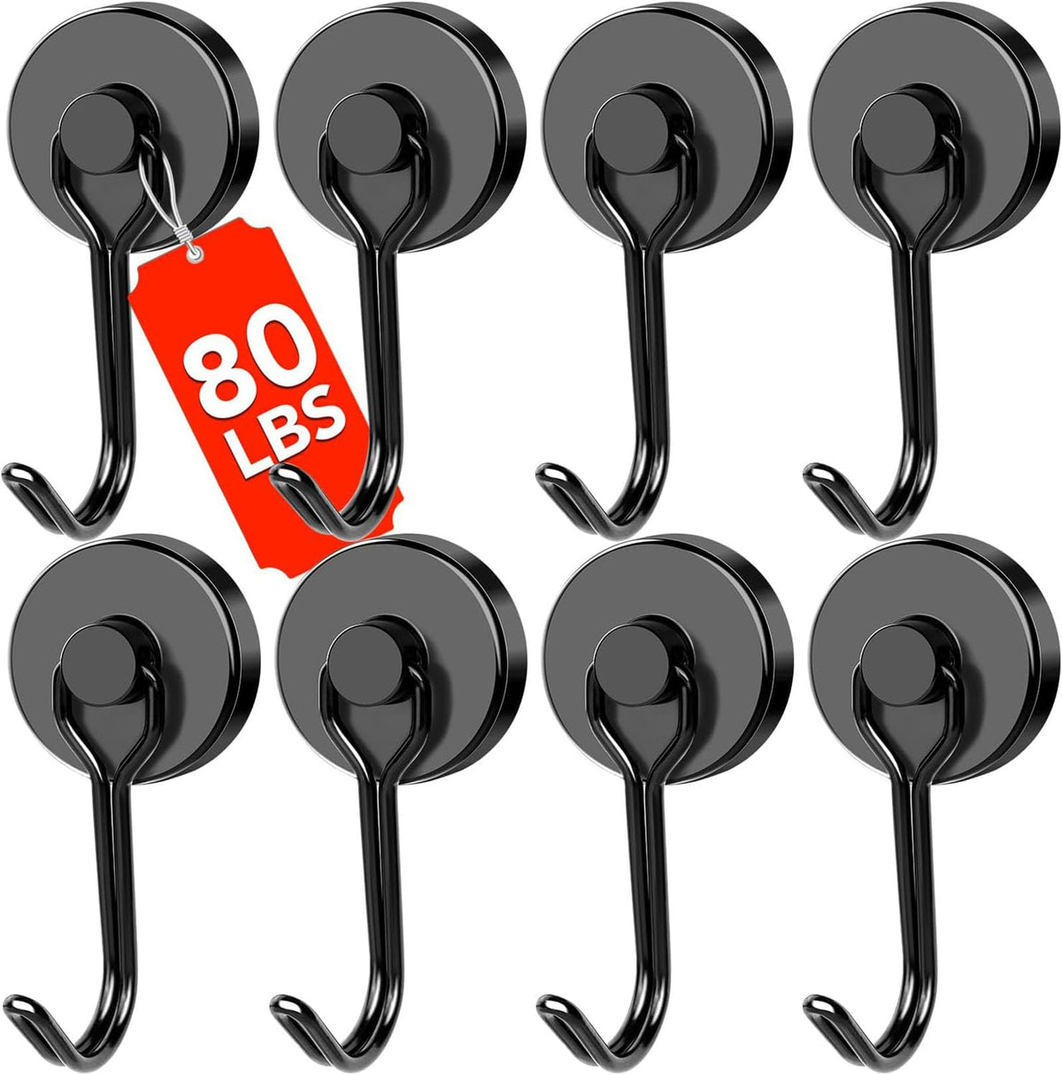 DIYMAG Magnetic Hooks,120LBS Heavy Duty 8 Pack 2026 Cruise Ship Essentials