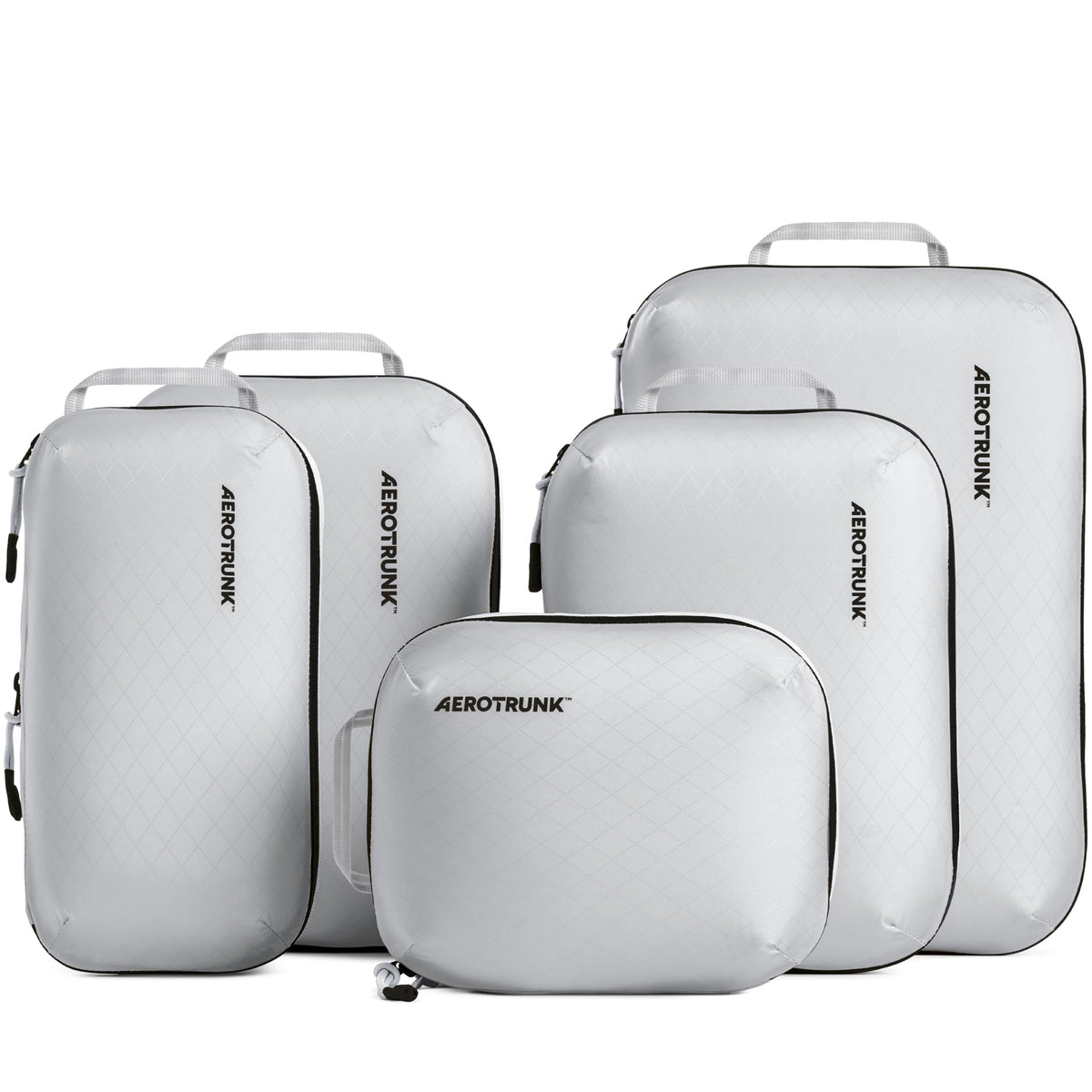 Aerotrunk Ultralight Compression Packing Cubes for Travel, 6-Pack, Grey