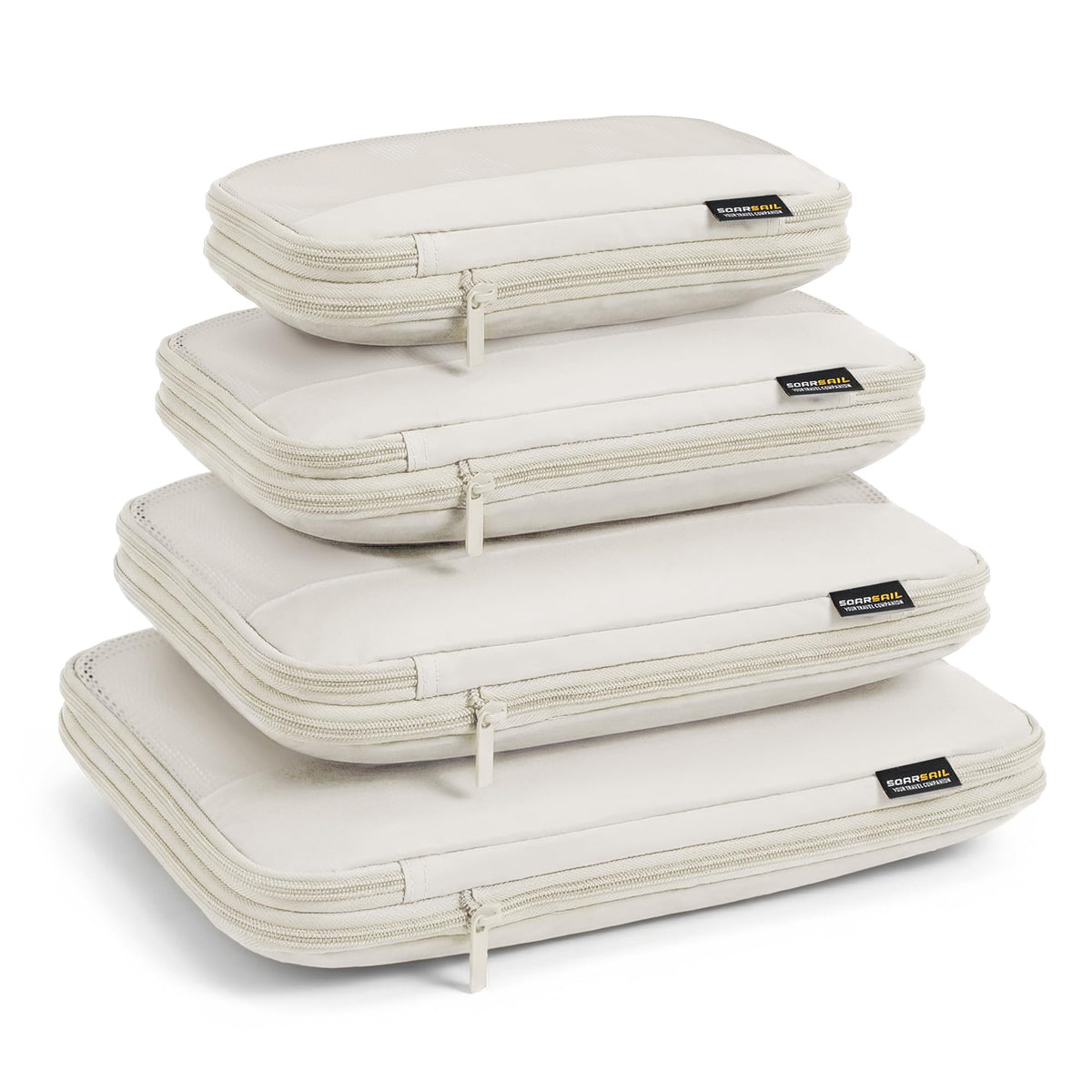4 Piece Compression Packing Cubes for 3–7 Day Travel, Light Green