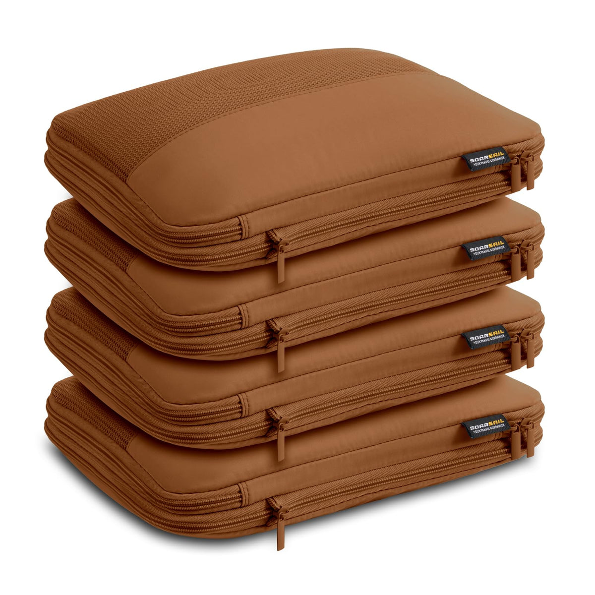 4 Piece Compression Packing Cubes for 3–7 Day Travel, Light Green