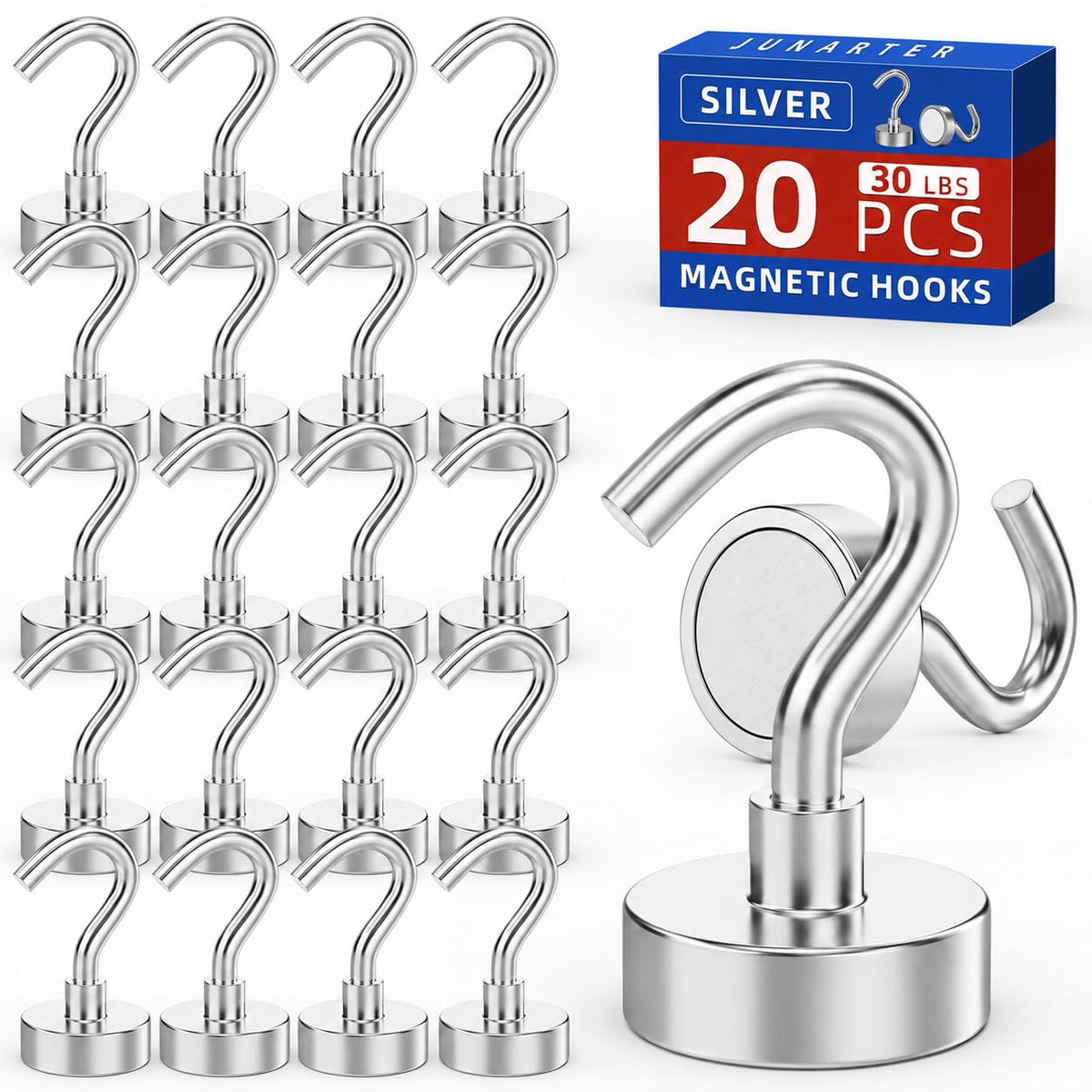 100 Pack Magnetic Hooks, 25lbs Magnet Hooks for Cruise Cabins
