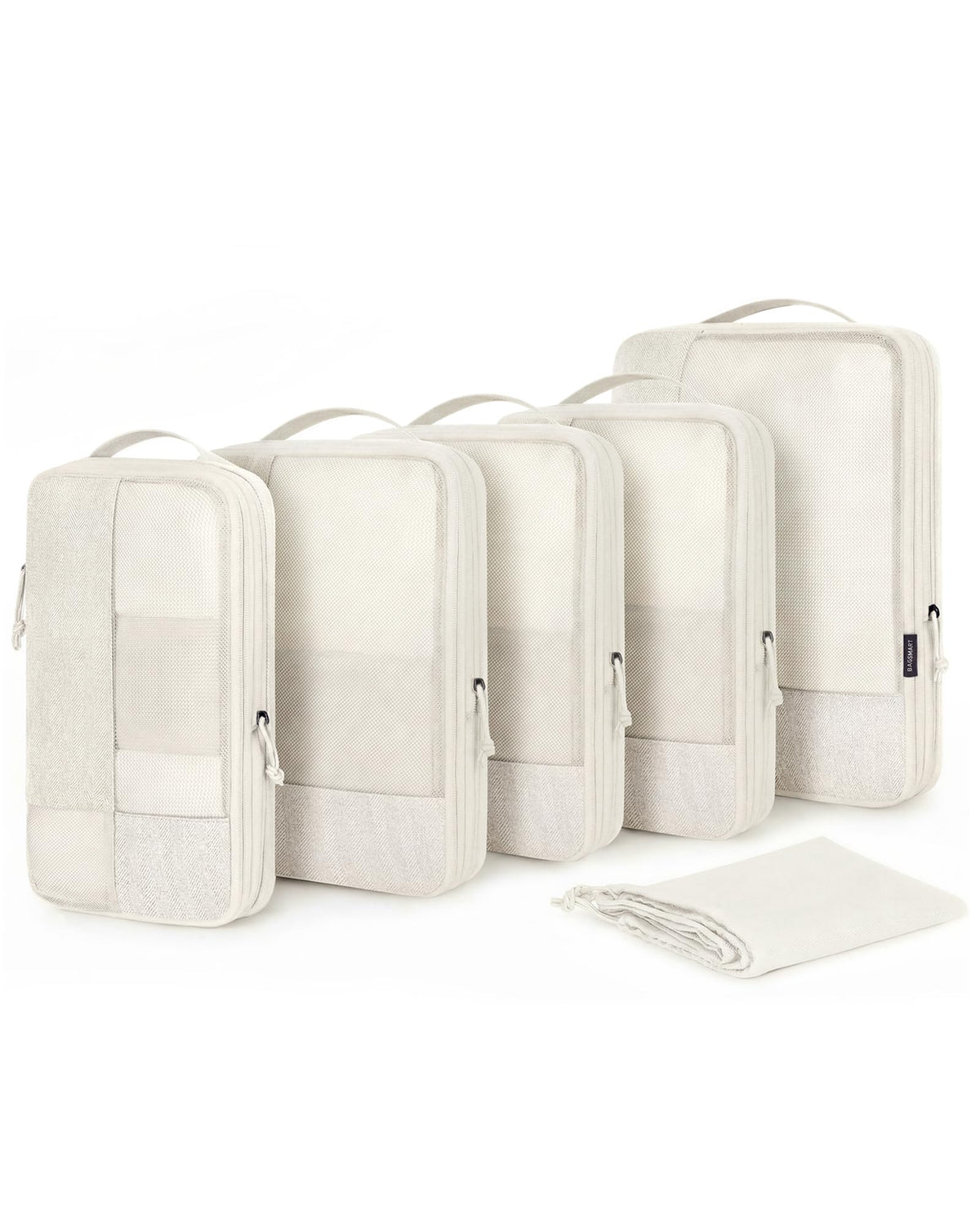 BAGSMART Compression Packing Cubes for Travel, 6 Set Luggage Organizer Bags