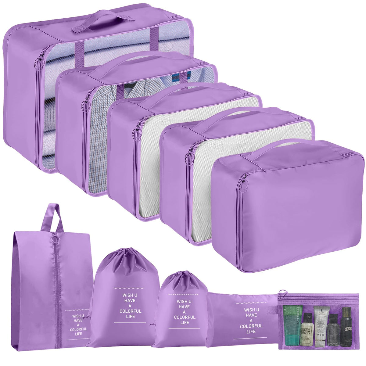 Packing Cubes for Travel 10 Set Luggage Organizer Bags