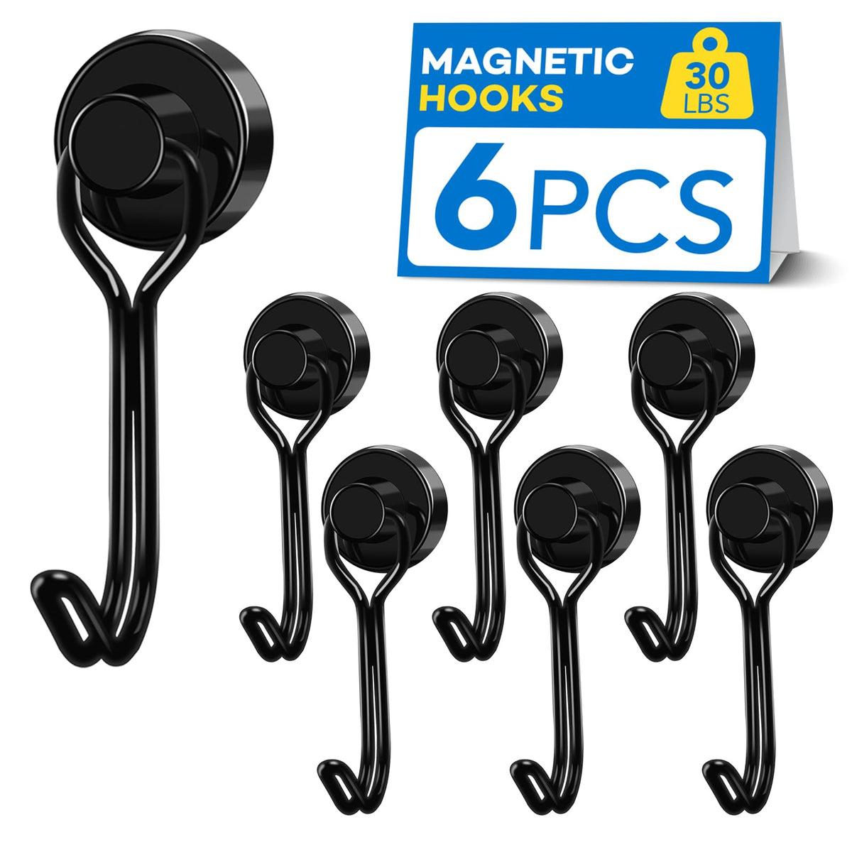 LOVIMAG Magnetic Hooks Magnet Hook for Cruise Cabins Fridge 30LBS 6Pack