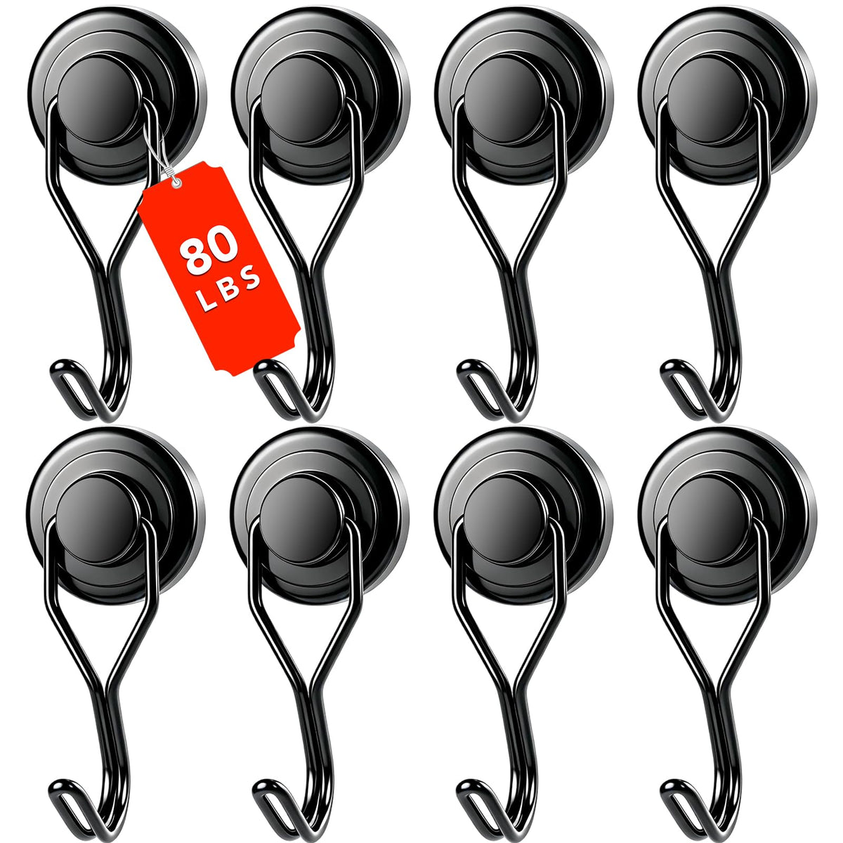 DIYMAG Magnetic Hooks,120LBS Heavy Duty 8 Pack 2026 Cruise Ship Essentials