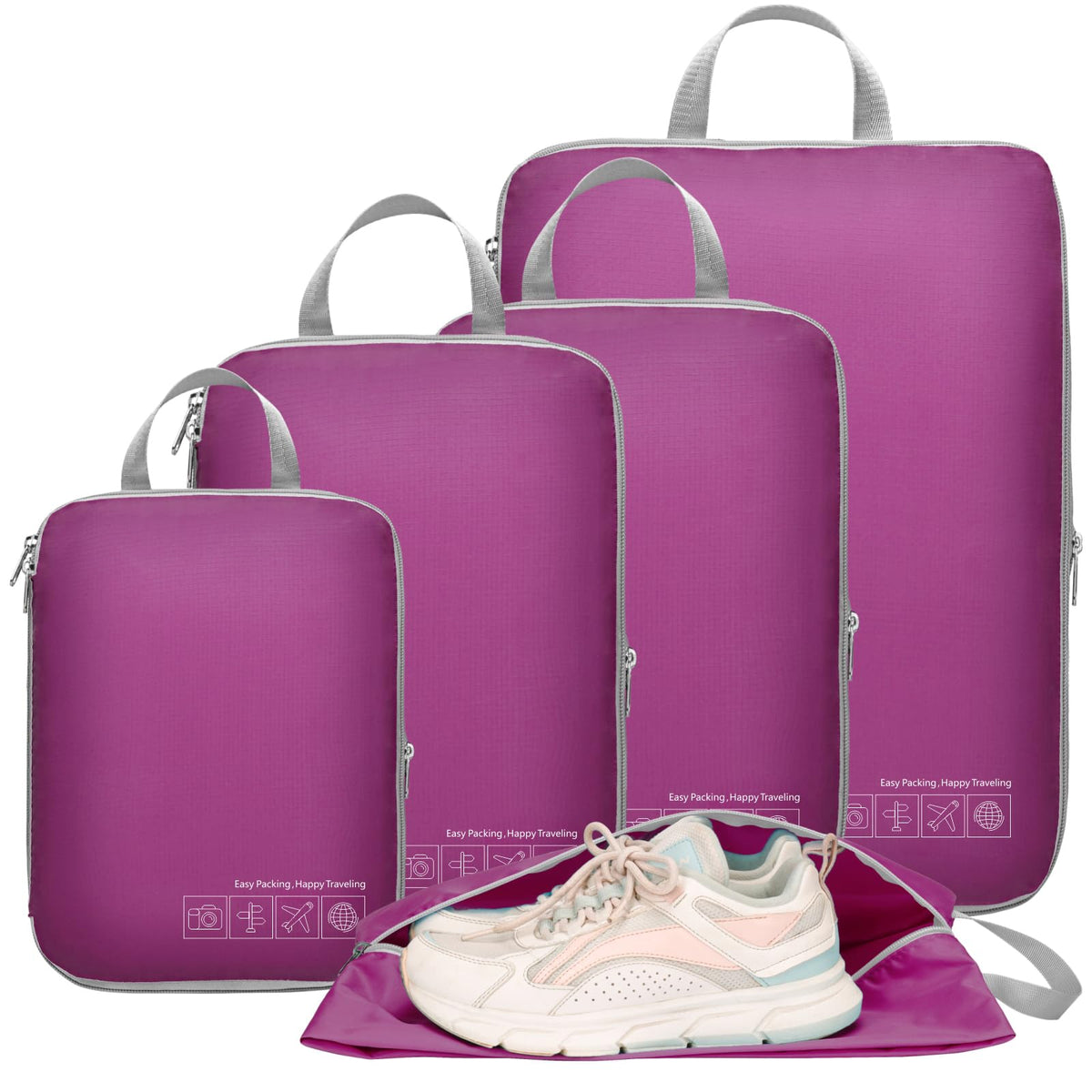 Cambond Compression Packing Cubes for Travel - Luggage Suitcase Organizer