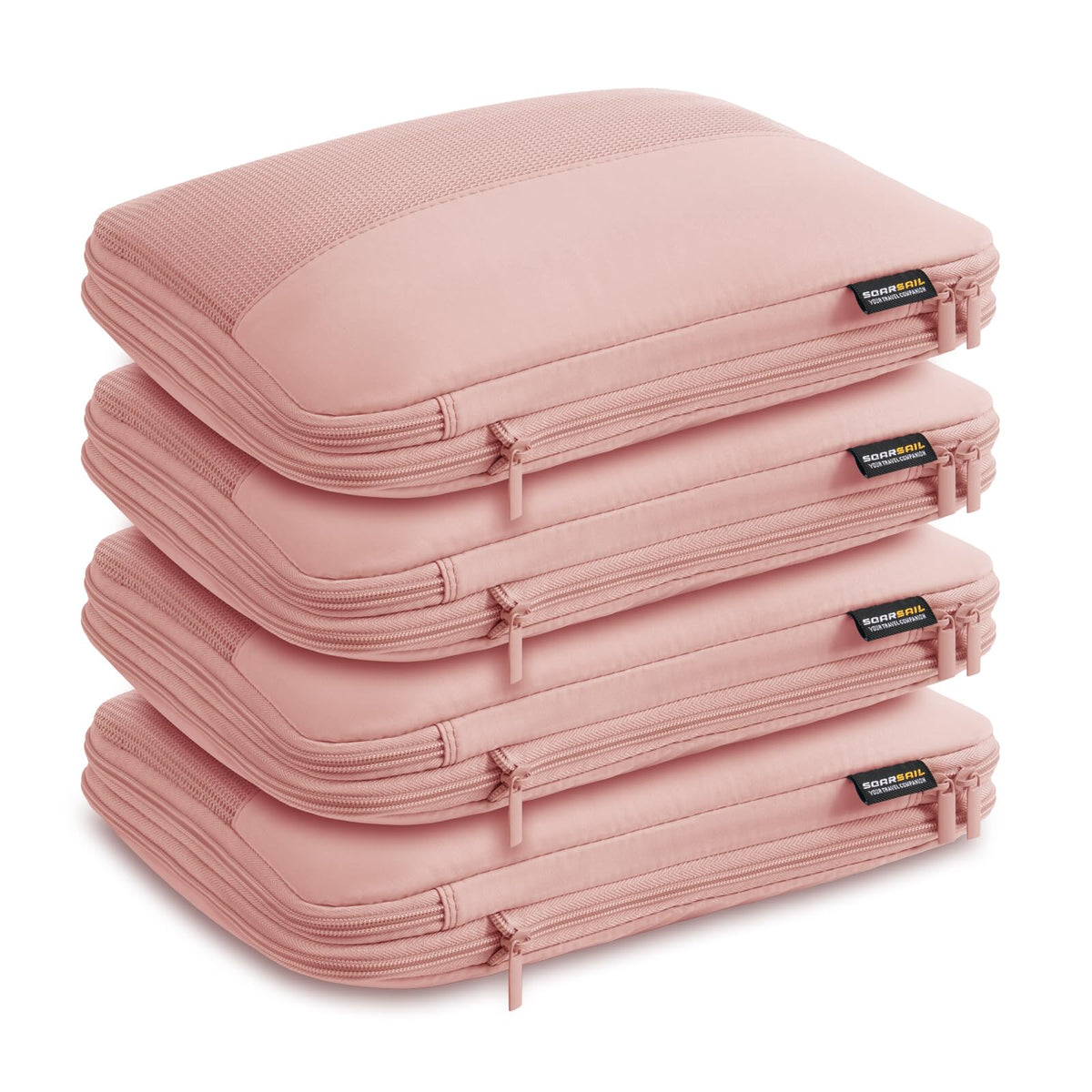 4 Piece Compression Packing Cubes for 3–7 Day Travel, Light Green