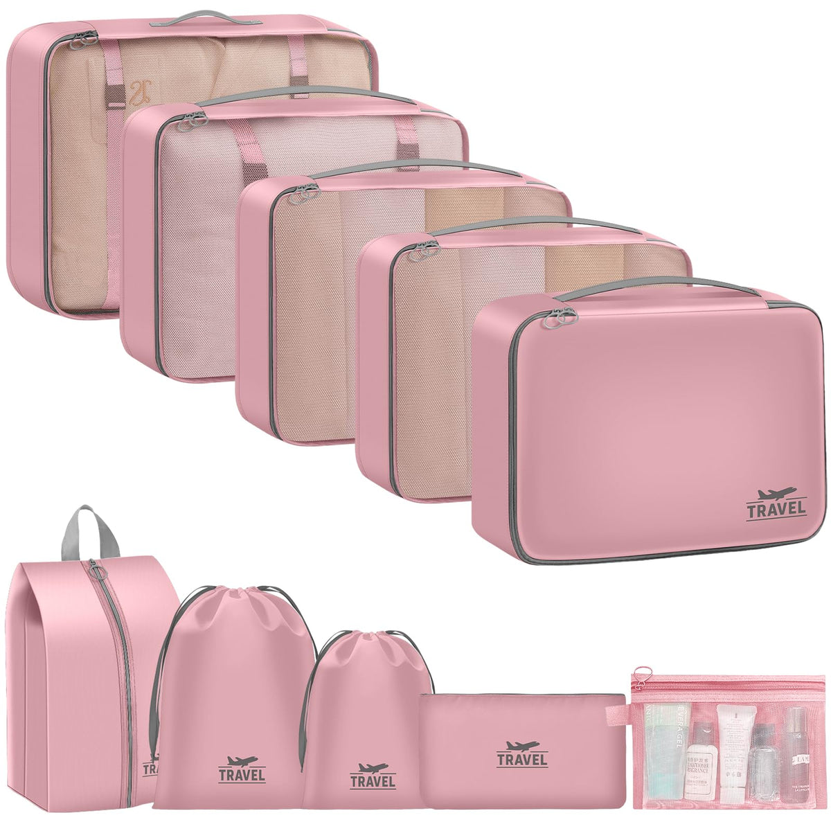 Packing Cubes for Travel 10 Set Luggage Organizer Bags