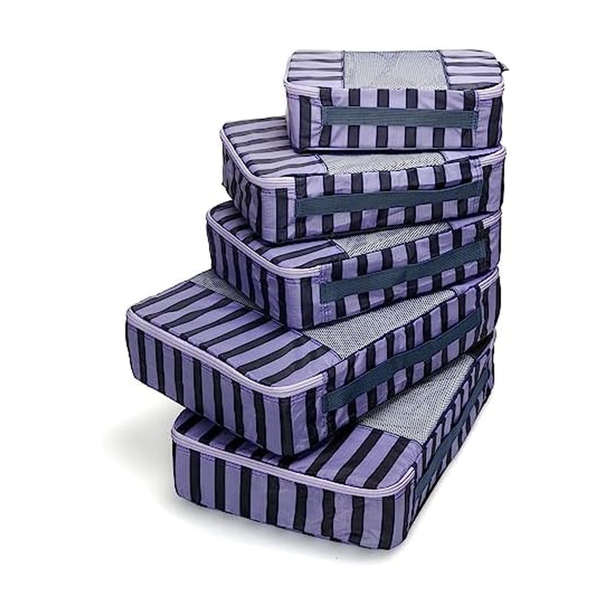 Travel Wise 5-Piece Packing Cubes Set Ripstop Nylon Pattern Design