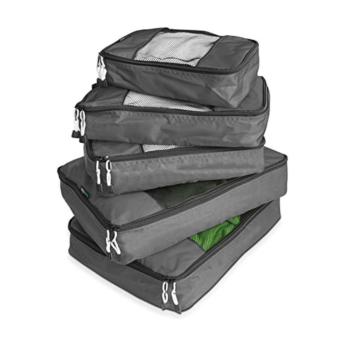 Travel Wise 5-Piece Packing Cubes Set Ripstop Nylon Pattern Design