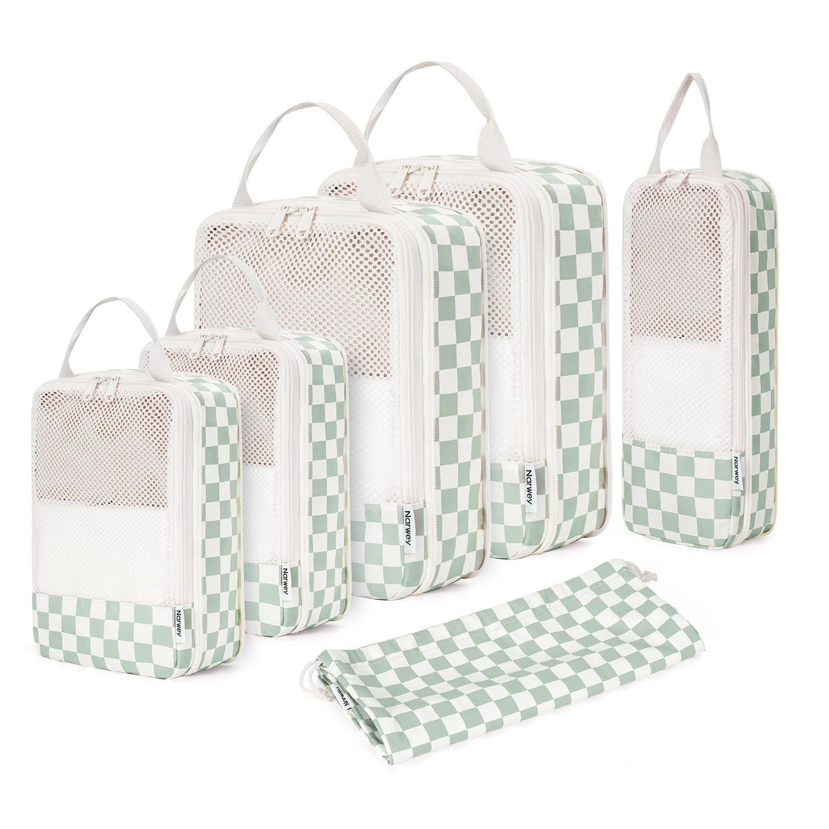 Narwey Compression Packing Cubes for Women Kids, Travel Organizer Bags