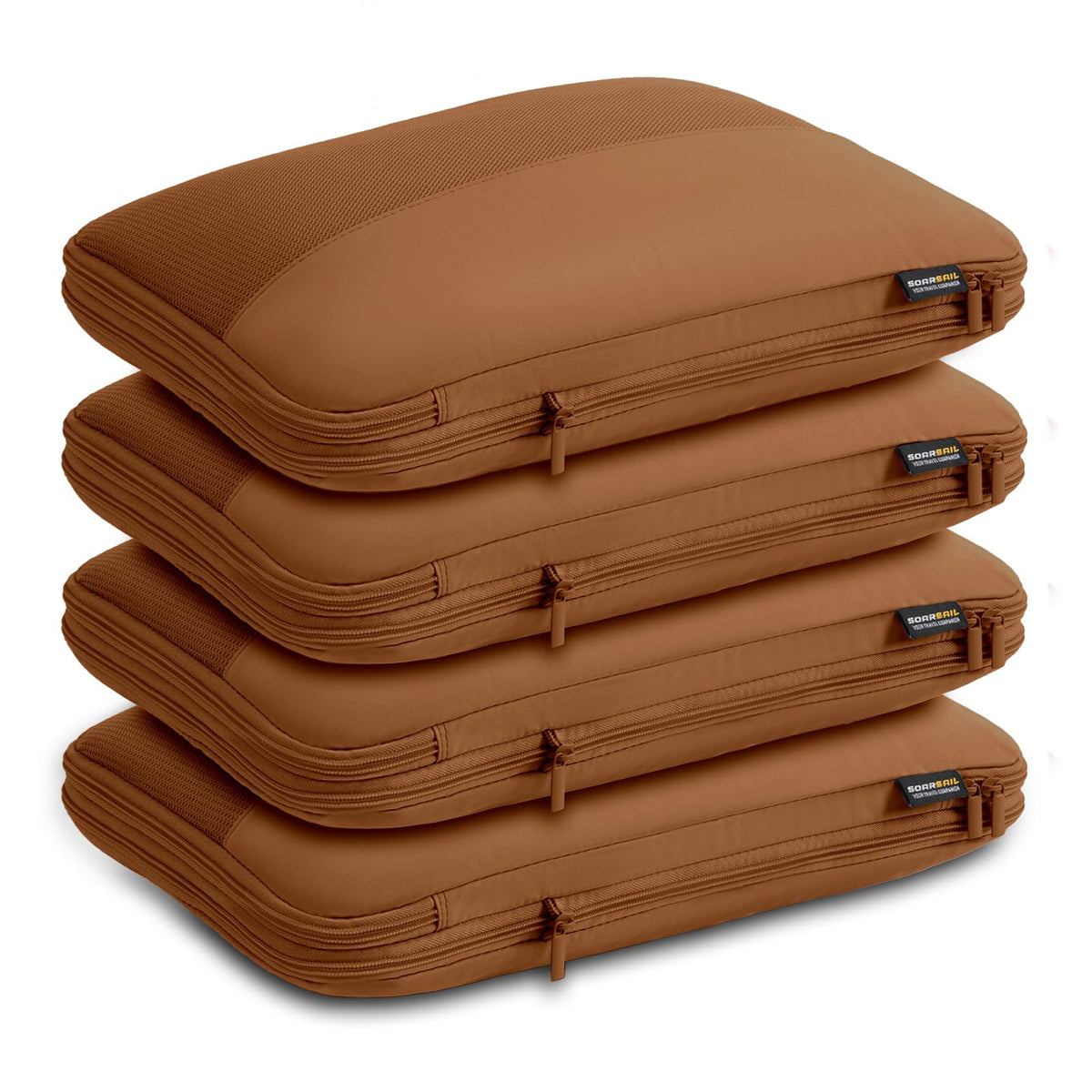 4 Piece Compression Packing Cubes for 3–7 Day Travel, Light Green