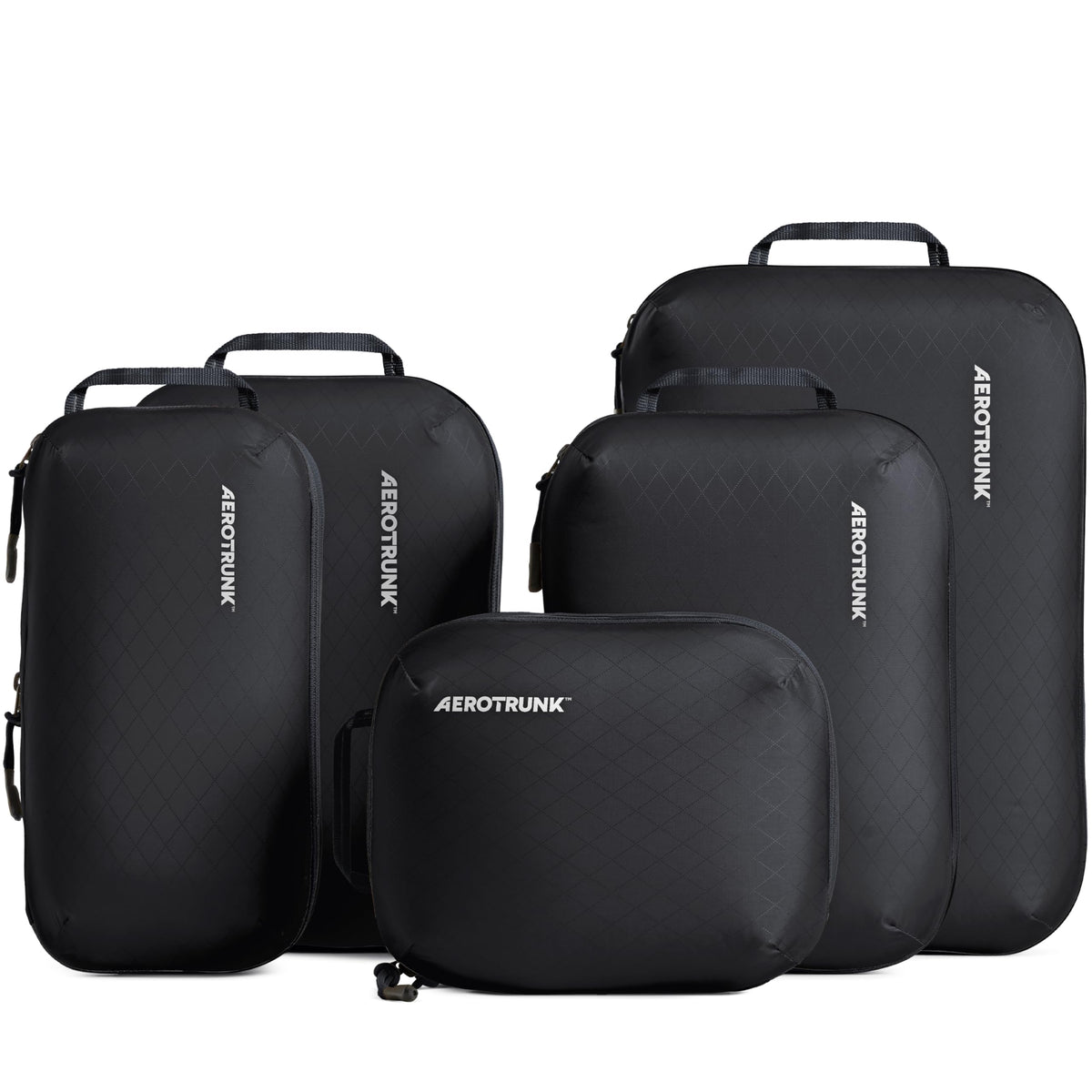 Aerotrunk Ultralight Compression Packing Cubes for Travel, 6-Pack, Grey