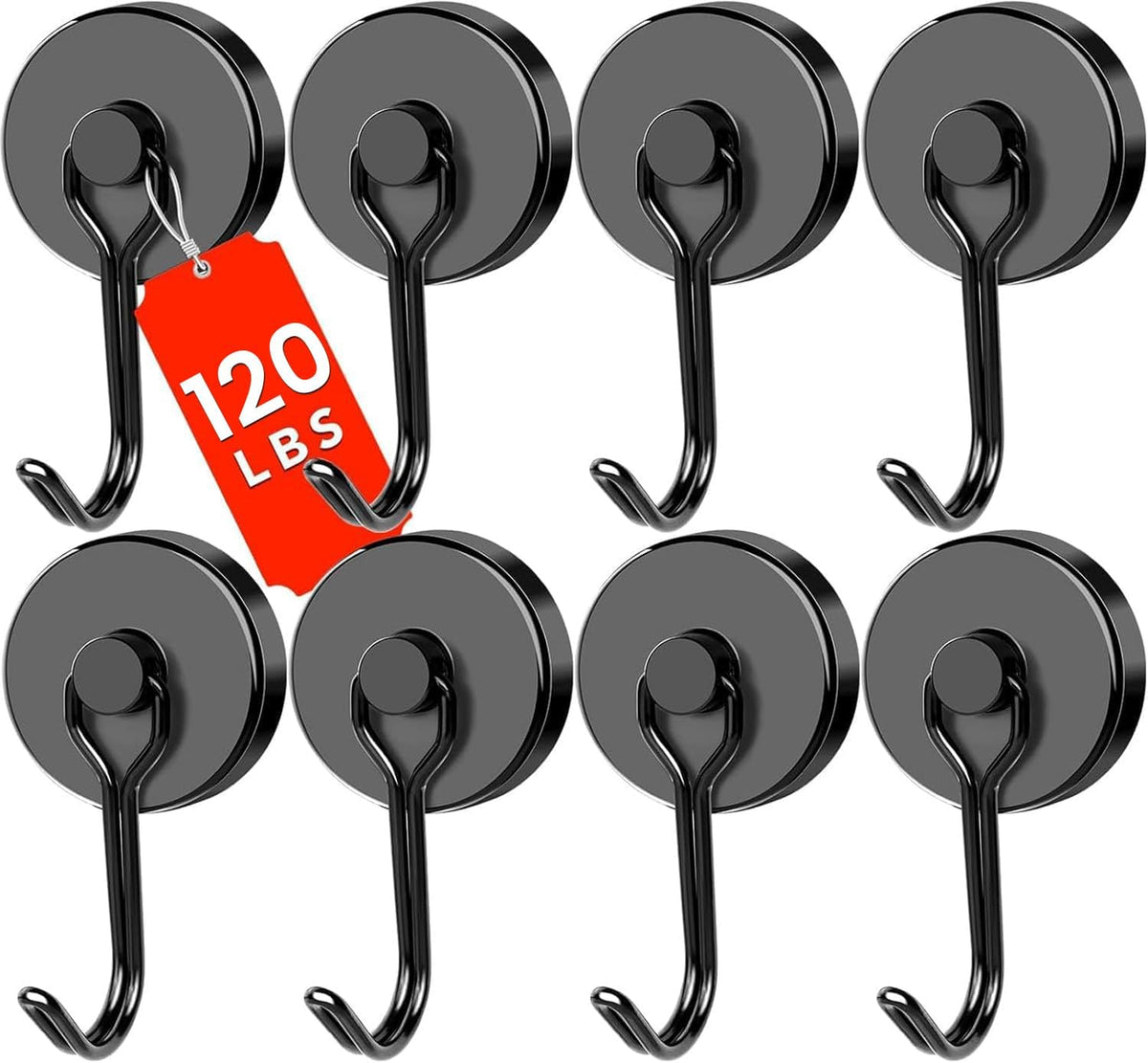 DIYMAG Magnetic Hooks,120LBS Heavy Duty 8 Pack 2026 Cruise Ship Essentials