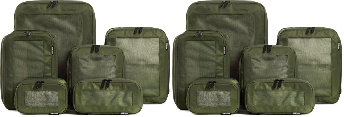 Aerotrunk Compression Packing Cubes for Travel, 6-Pack, Beige