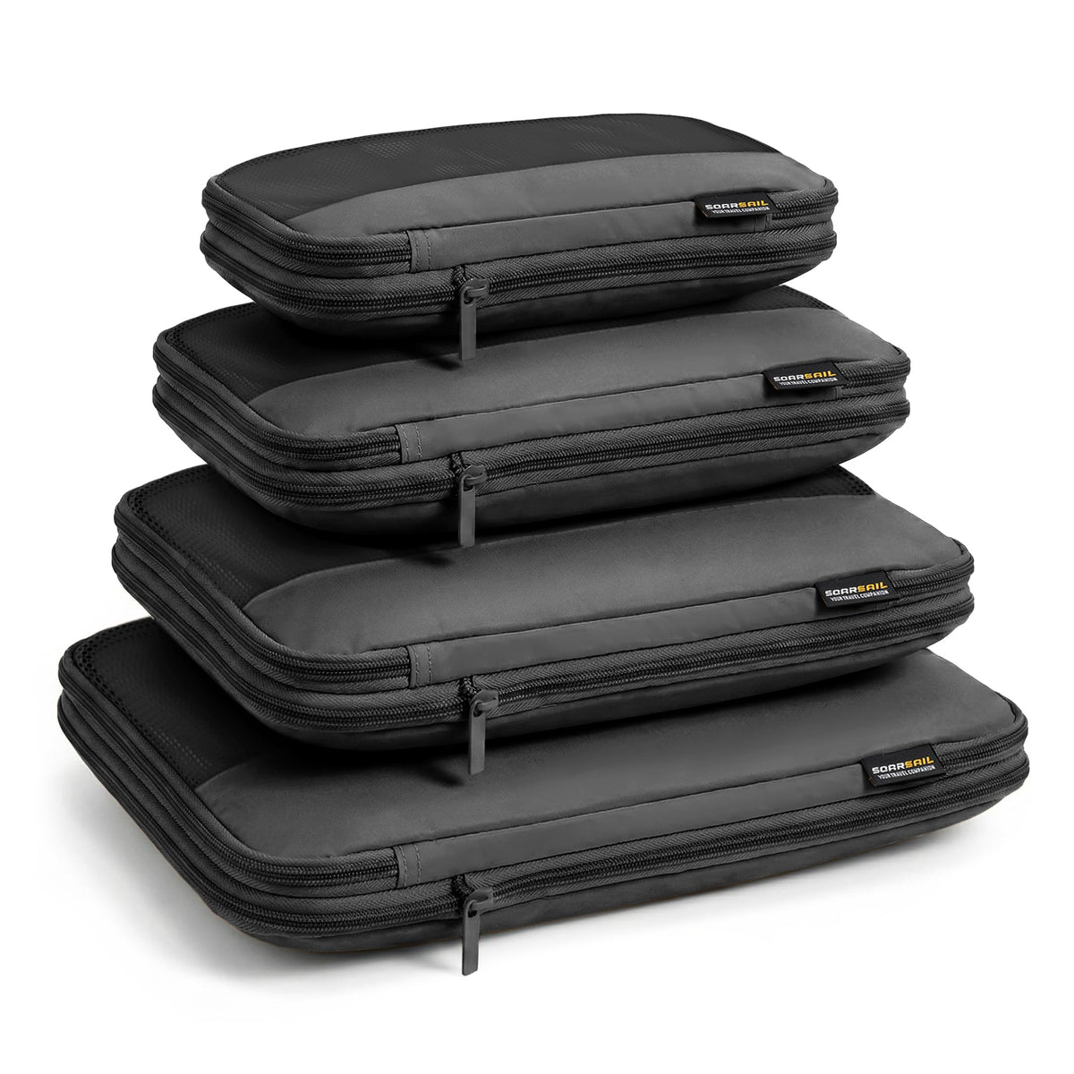4 Piece Compression Packing Cubes for 3–7 Day Travel, Light Green