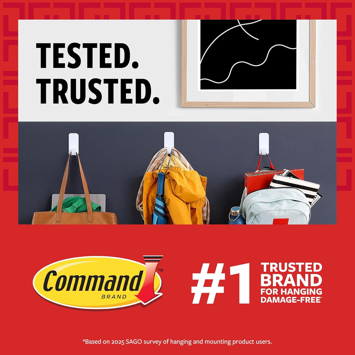 Command Medium Clear Wire Hooks, 6 Hooks, 8 Strips