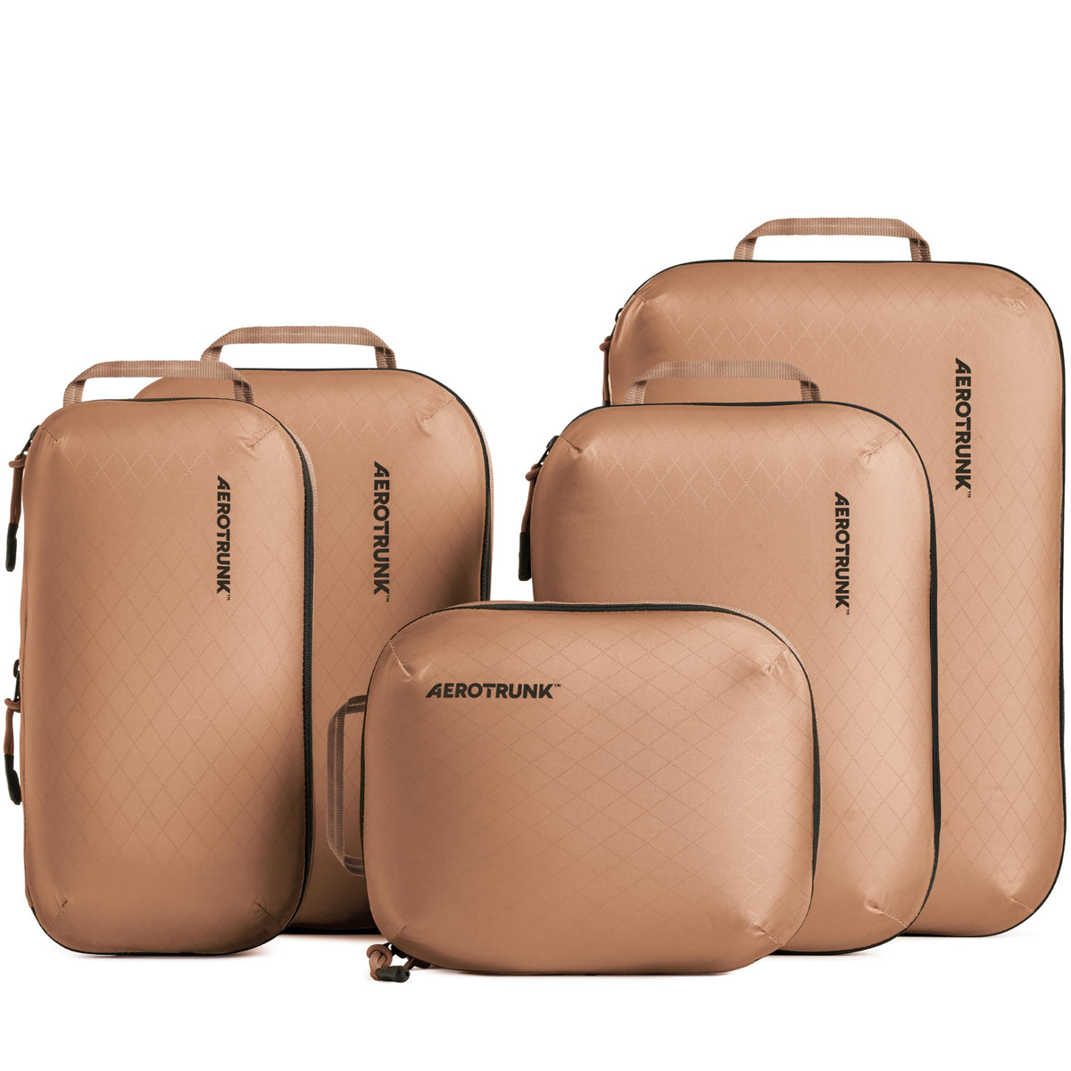 Aerotrunk Ultralight Compression Packing Cubes for Travel, 6-Pack, Grey