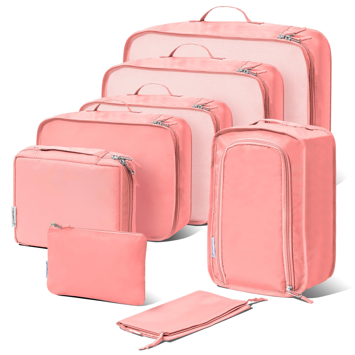 (Not Made In China) Packing Cubes For Travel, Suitcase Organizer Bags, Ultra Lightweight Nylon 8pc Set
