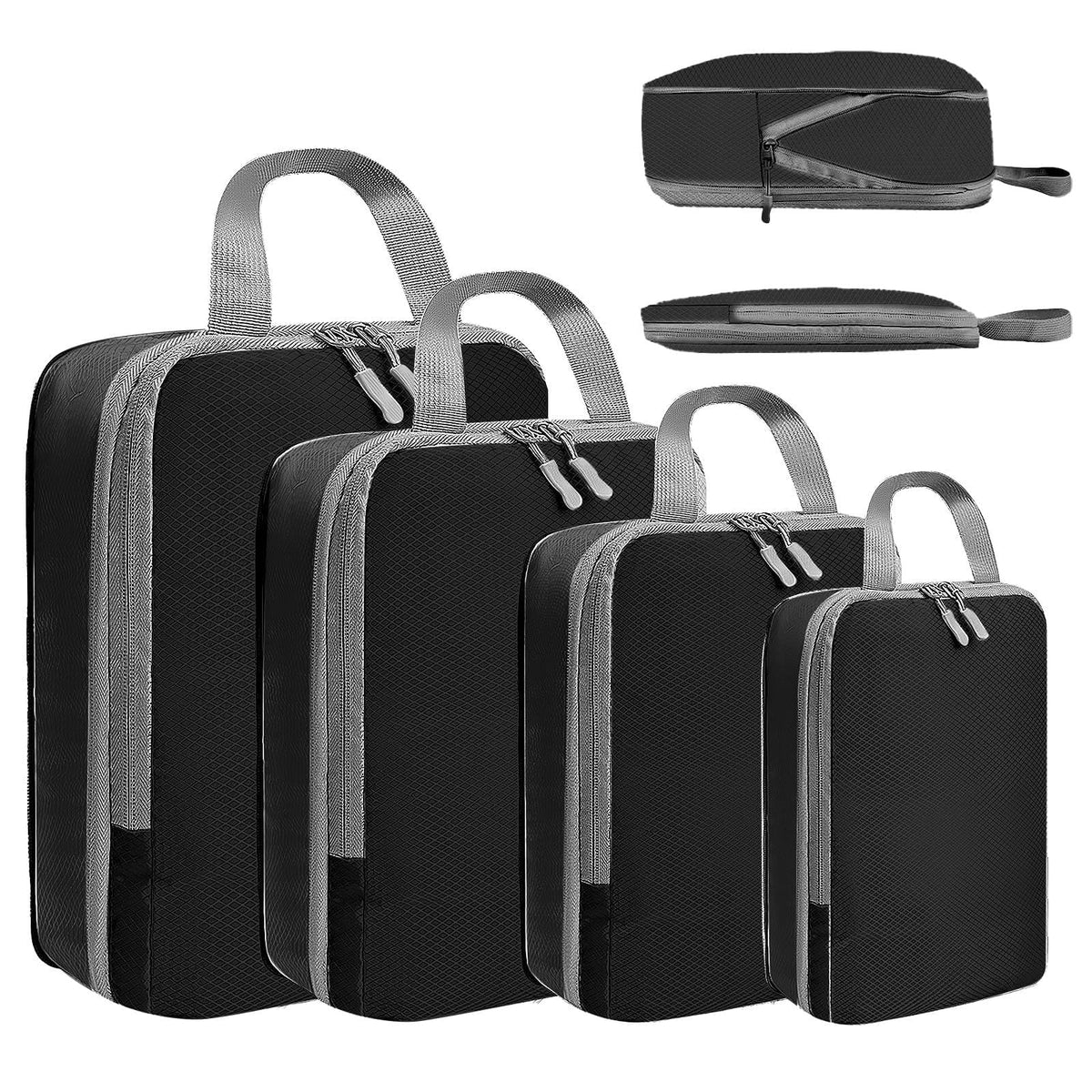 LANSKLBD 6/8 Set Packing Cubes for Suitcases Travel Luggage Packing Organizers,Travel Accessories Essentials Luggage Organizer with Shoe/Tioletry/Laundry Bag (Pink, 6 set)