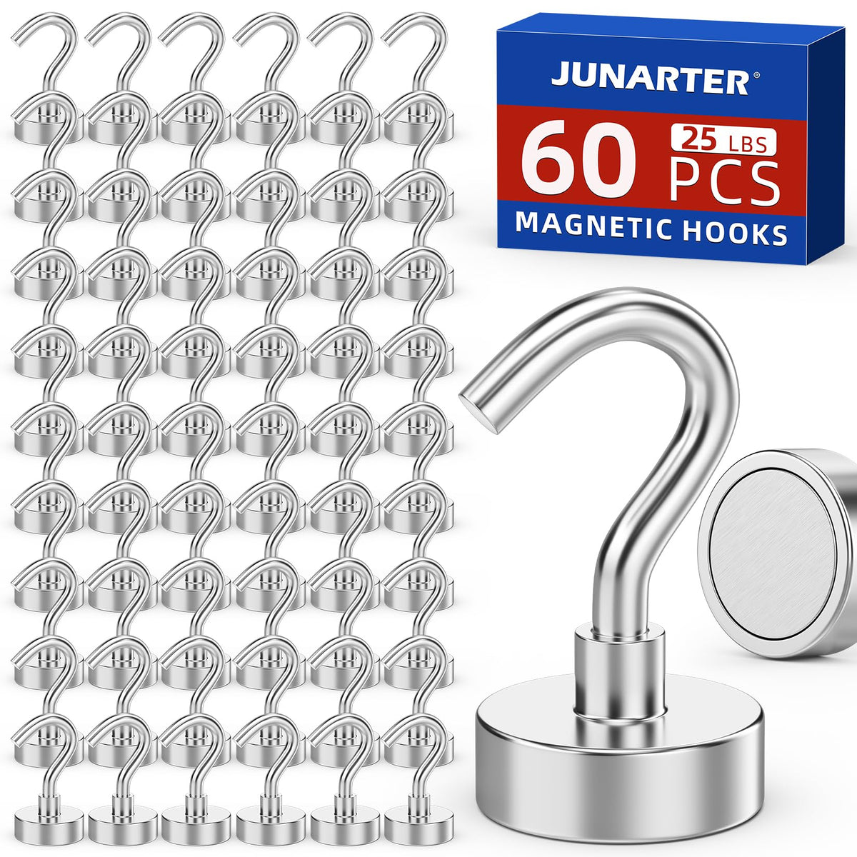100 Pack Magnetic Hooks, 25lbs Magnet Hooks for Cruise Cabins