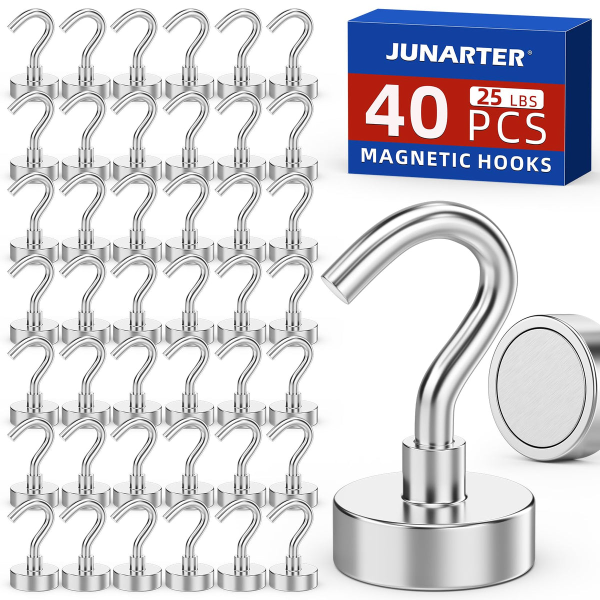 100 Pack Magnetic Hooks, 25lbs Magnet Hooks for Cruise Cabins