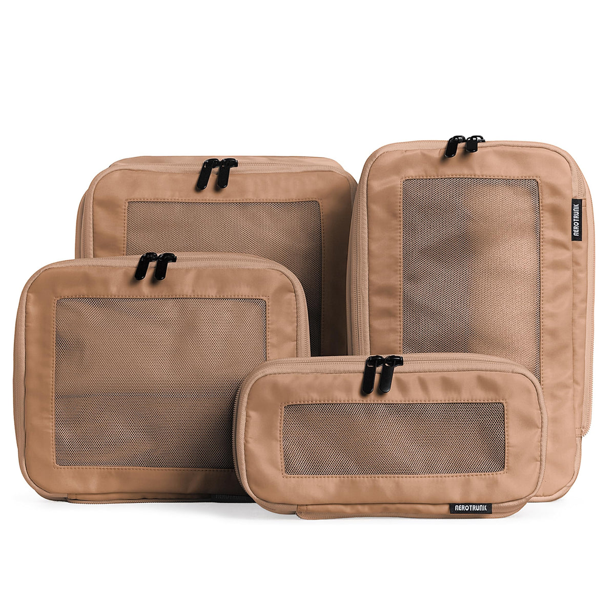 Aerotrunk Compression Packing Cubes for Travel, 6-Pack, Beige