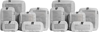 Aerotrunk Compression Packing Cubes for Travel, 6-Pack, Beige