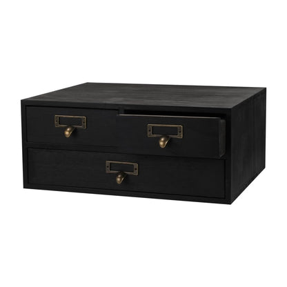 Wooden Drawers Apothecary Cabinet Brown Wood Desktop Organizer Box