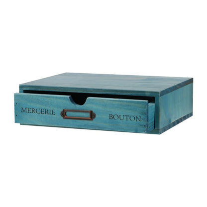 Wooden Drawers Apothecary Cabinet Brown Wood Desktop Organizer Box