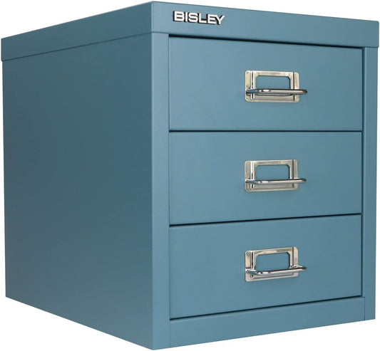 Bisley 3-Drawer Steel MultiDrawer Cabinet - Doulton Blue