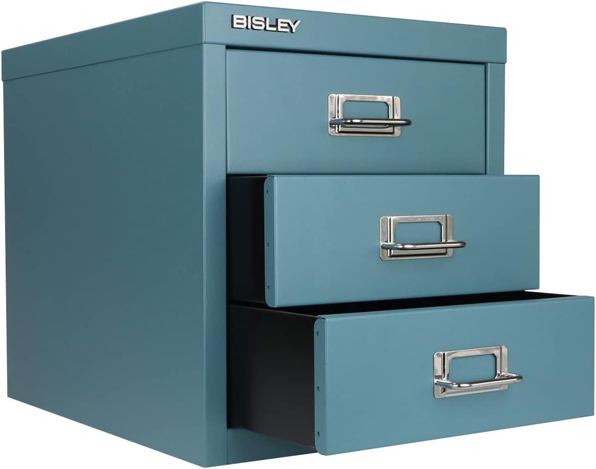 Bisley 3-Drawer Steel MultiDrawer Cabinet - Doulton Blue