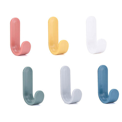 Ducige 12 Pack Adhesive Hooks Utility Wall Hooks Key Hooks for Wall Decorative Key Holder Rack Self Adhesive Wall Hooks for Towels, Hats, Shower, Kitchen, Living Room, Office